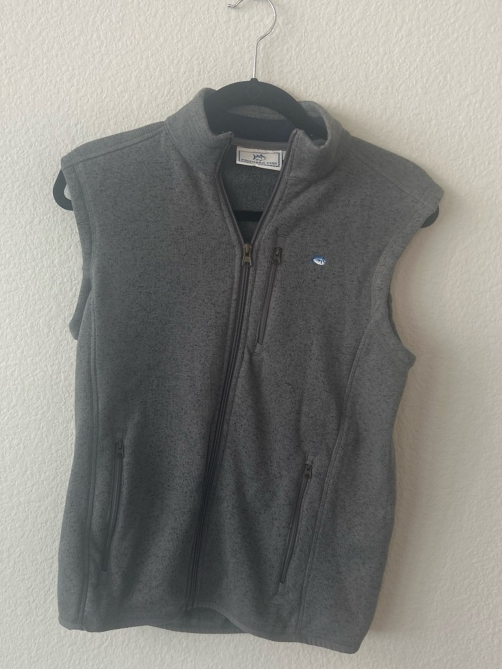 Southern Tide Men’s Gray Zip Fleece Vest